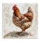 Stupell Industries Neutral Chicken on Beige Wall Plaque Art Design by LSR Design Studio